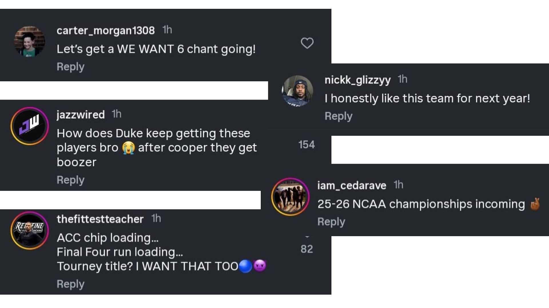 Fans comment on the official jersey numbers of Duke's 2025-26 team